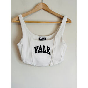 Zara Women's Yale University Corset Crop Tank Top Medium